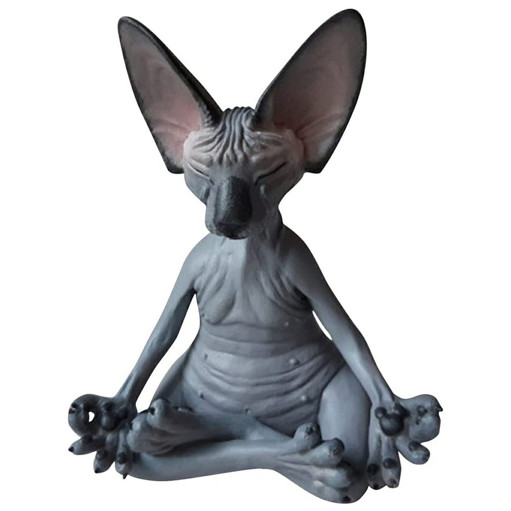 Cat Meditating Statue Home Decor Cat Meditating Statue Home Decor