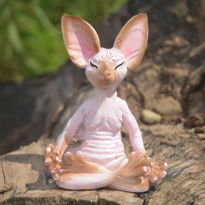 Cat Meditating Statue Home Decor Cat Meditating Statue Home Decor