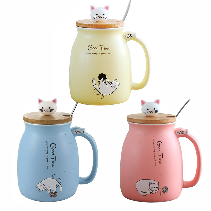 Cat Mug Ceramic With Cover Cat Mug Ceramic With Cover