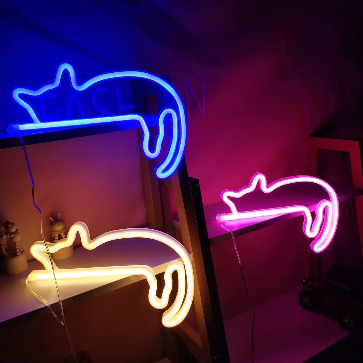 Cat Neon Sign for Wall Decor Led Light Up Sign Decor Pet Store Animal Club USB for Room Wall Home Party Birthday Gift Cat Neon Sign for Wall Decor Led Light Up Sign Decor Pet Store Animal Club USB for Room Wall Home Party Birthday Gift