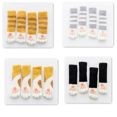 Cat Paw Chair Socks Floor Protector (4Pcs) Cat Paw Chair Socks Floor Protector (4Pcs)