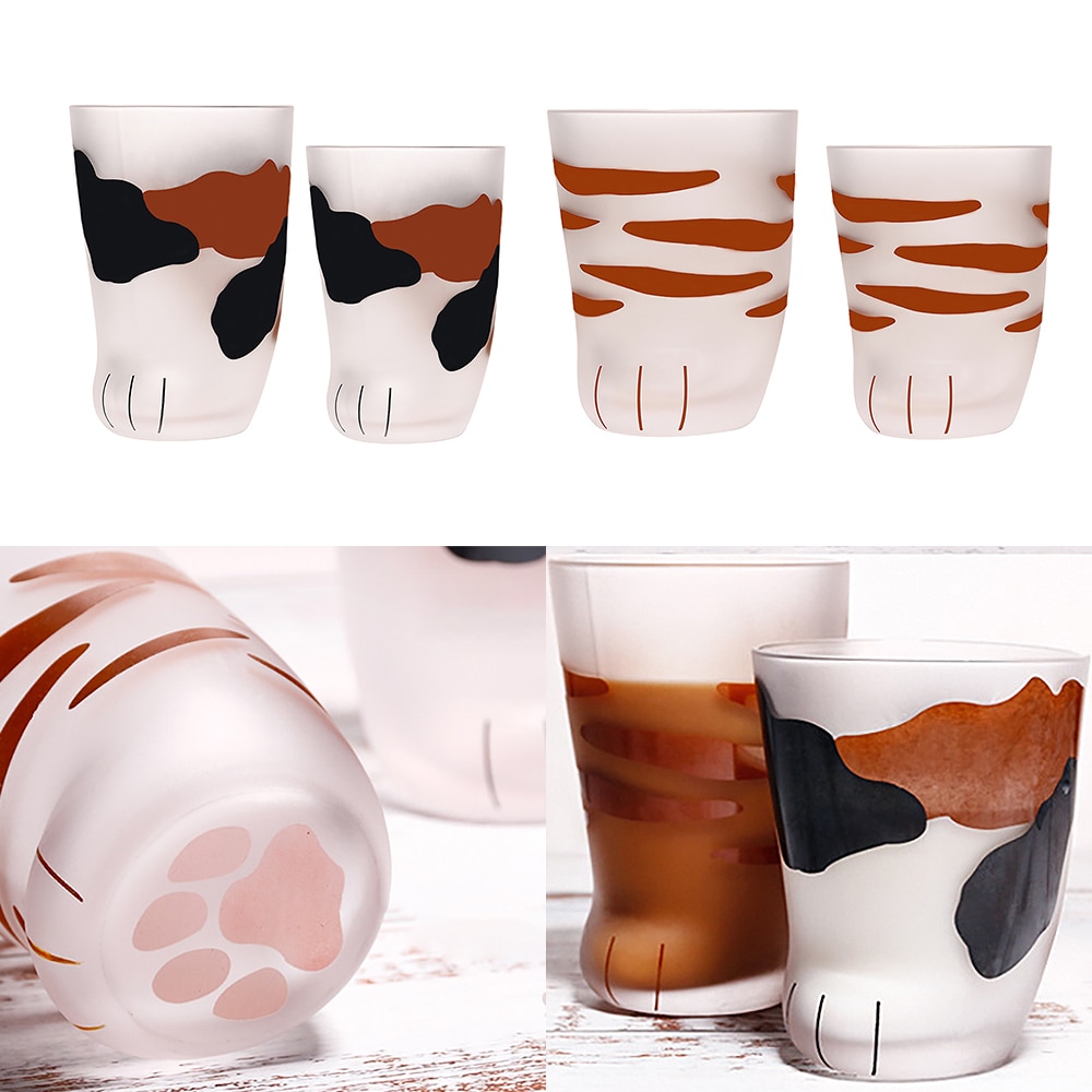 Cat Paw Cup Cute Drinking Glass Cat Paw Cup Cute Drinking Glass