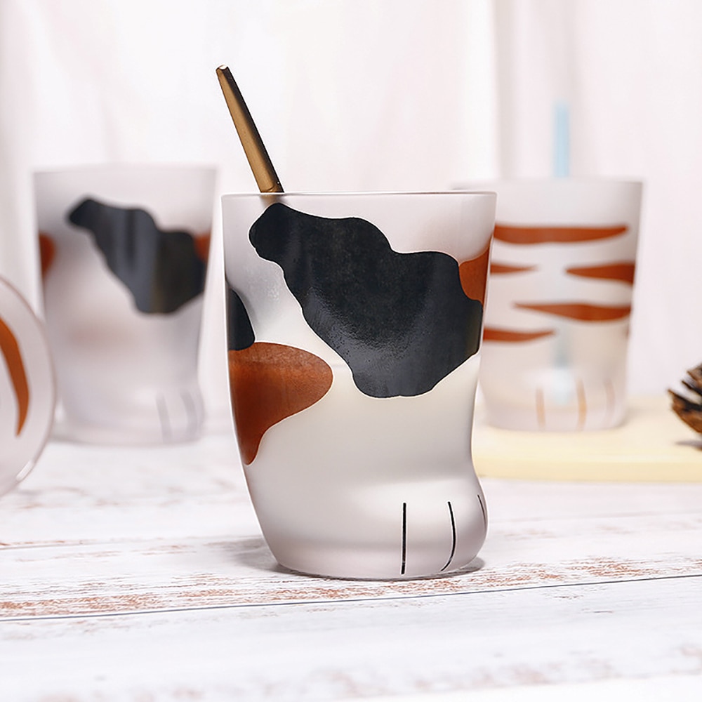 Cat Paw Cup Cute Drinking Glass Cat Paw Cup Cute Drinking Glass