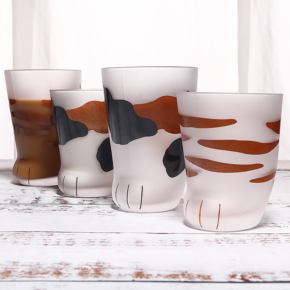 Cat Paw Cup Cute Drinking Glass Cat Paw Cup Cute Drinking Glass