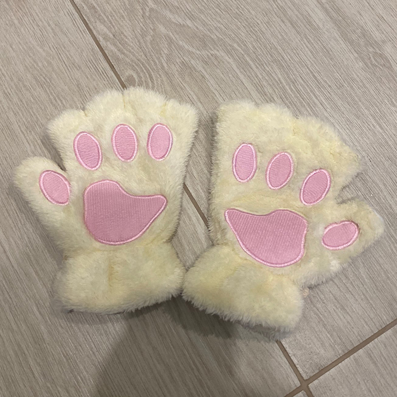 Cat Paw Fingerless Gloves