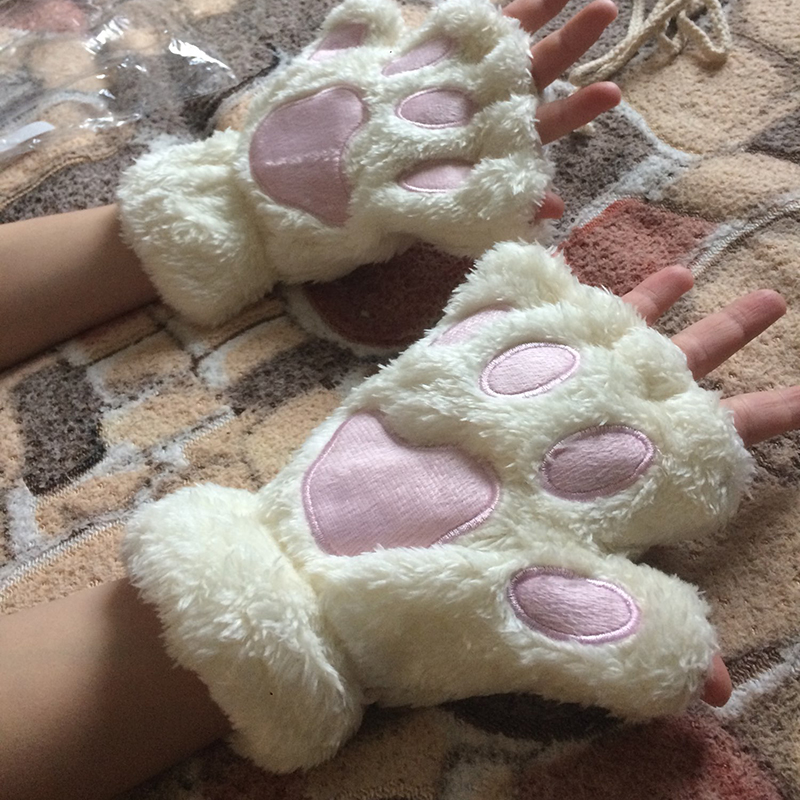 Cat Paw Fingerless Gloves