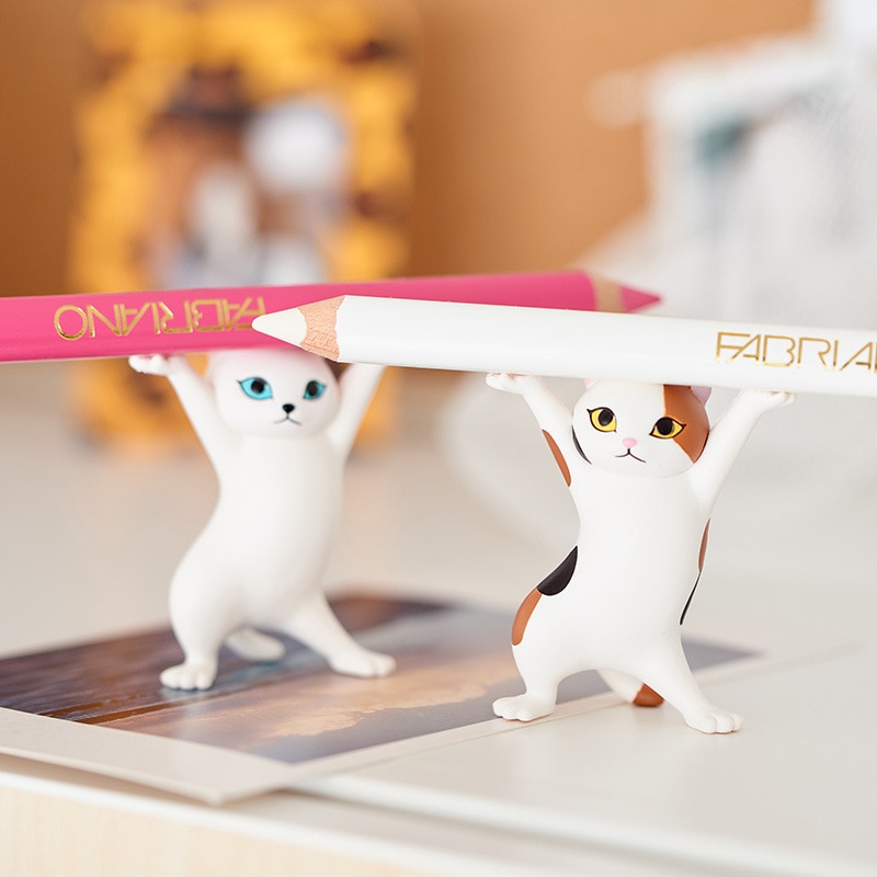 Cat Pen Holder Figurine Cat Pen Holder Figurine