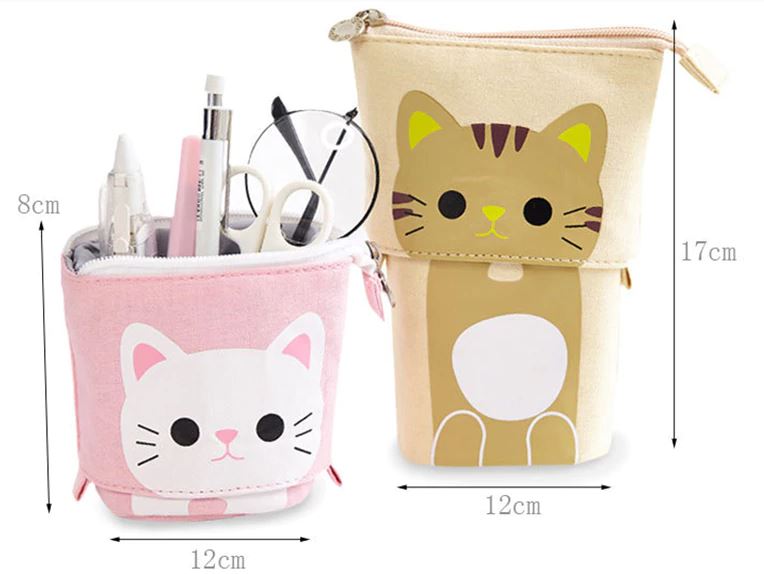 Cat Pencil Case Cute Pen Holder