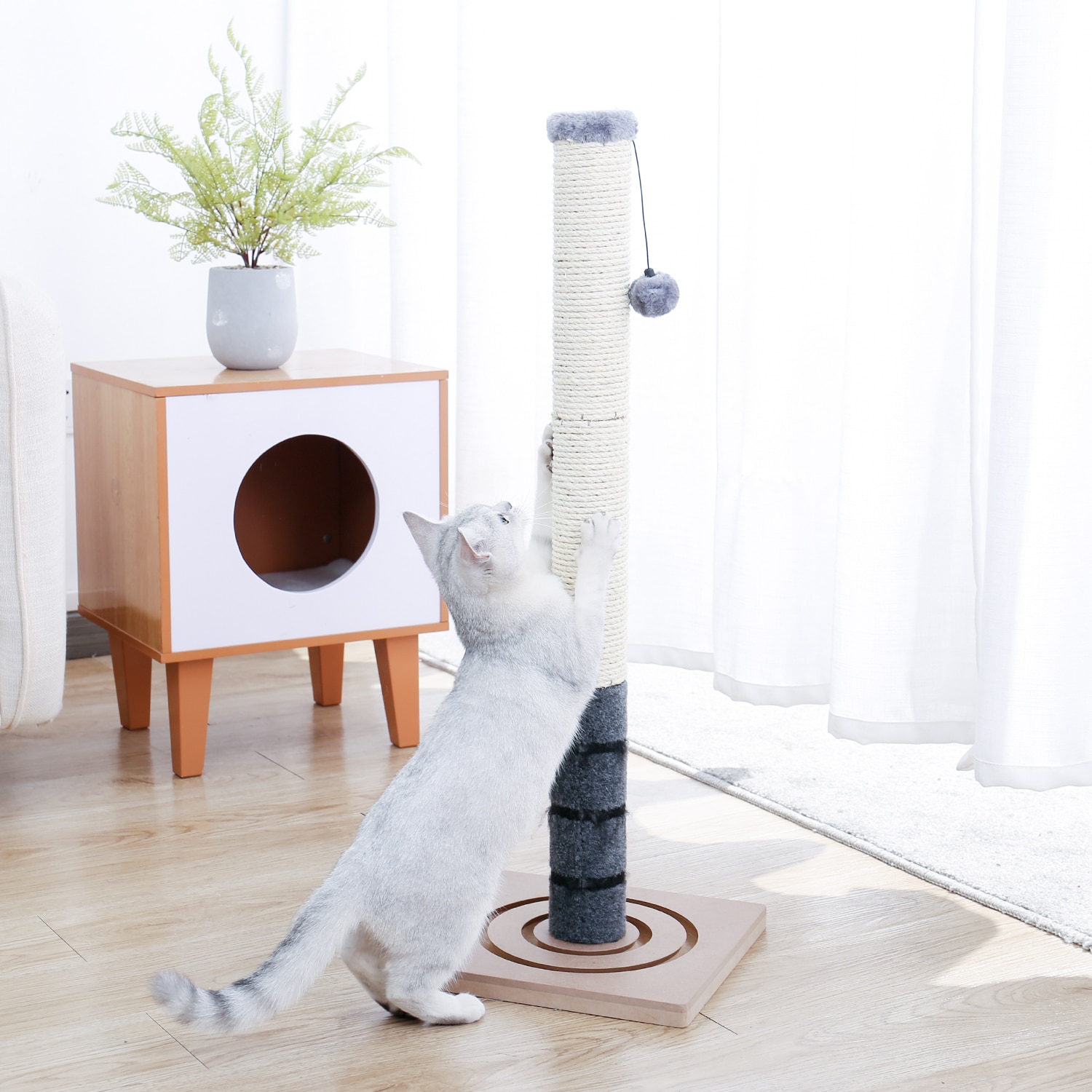 Cat Pole Interactive Pet Scratch Post Cat Pole Interactive Pet Scratch Post