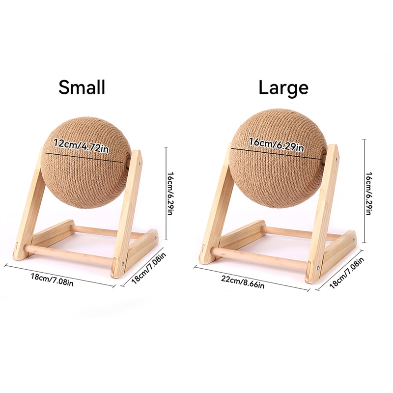 Cat Scratching Ball with Wooden Stand Cat Scratching Ball with Wooden Stand