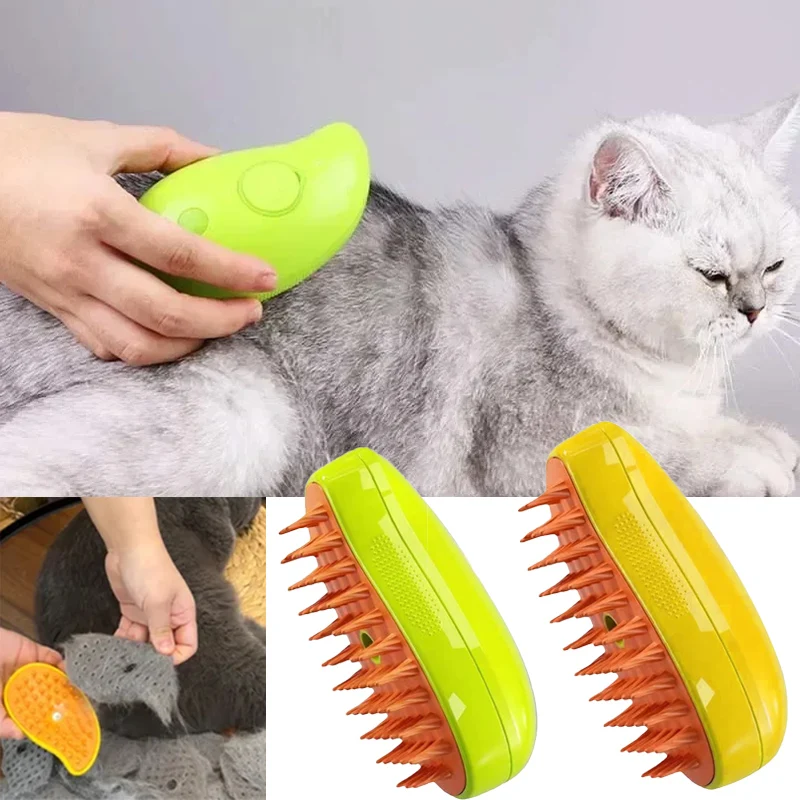 Cat Steam Brush Electric Spray Water Spray Kitten Pet Comb Soft Silicone Depilation Cats Bath Hair Brush Grooming Cat Steam Brush Electric Spray Water Spray Kitten Pet Comb Soft Silicone Depilation Cats Bath Hair Brush Grooming