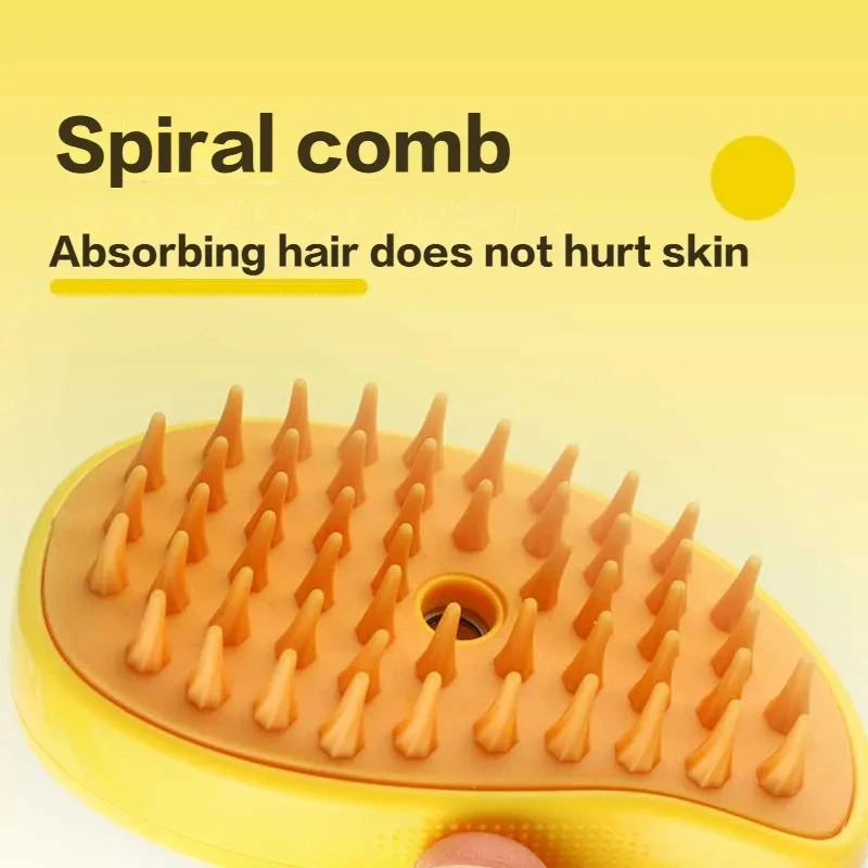 Cat Steam Brush Electric Spray Water Spray Kitten Pet Comb Soft Silicone Depilation Cats Bath Hair Brush Grooming
