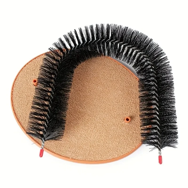 Cat Toy Arch Self Groome Pamper Feline with A Massage Grooming Rubbing Brush with Scratching Pad Toy for Cats Cat Toy Arch Self Groome Pamper Feline with A Massage Grooming Rubbing Brush with Scratching Pad Toy for Cats