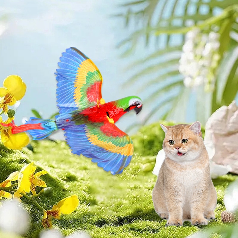 Cat Toys Simulation Electric Parrot Silent Hanging Line Flying Bird Toy Hovering Teasing Pet Training Supplies Cat Toys Simulation Electric Parrot Silent Hanging Line Flying Bird Toy Hovering Teasing Pet Training Supplies