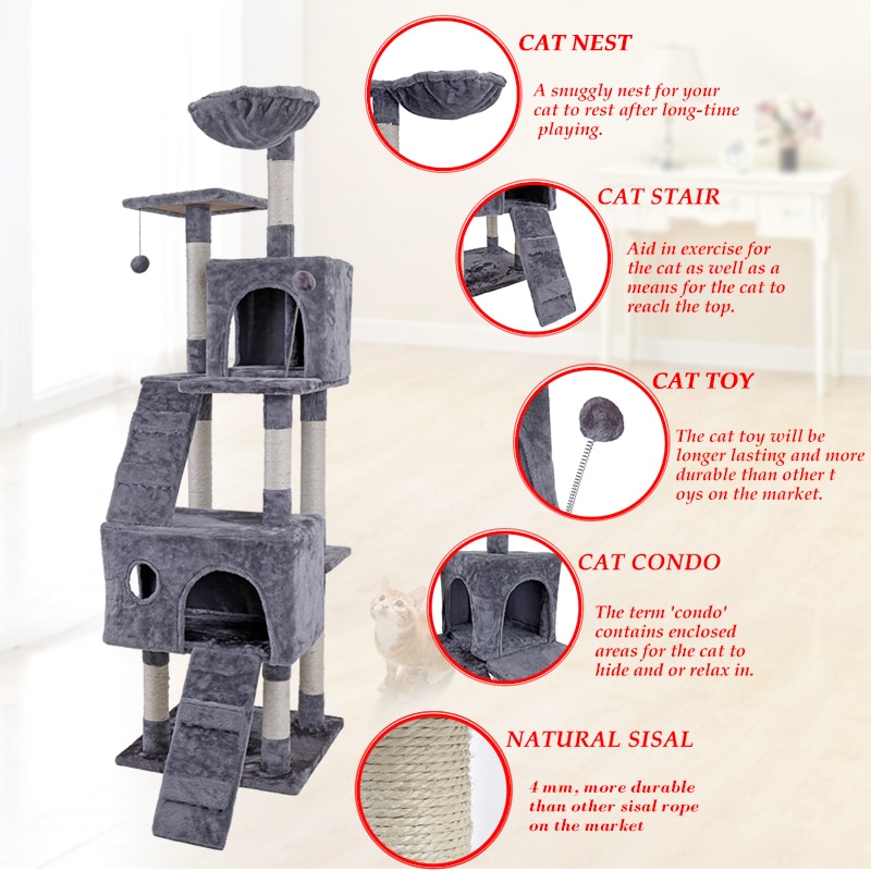 Cat Tree House Pet Furniture