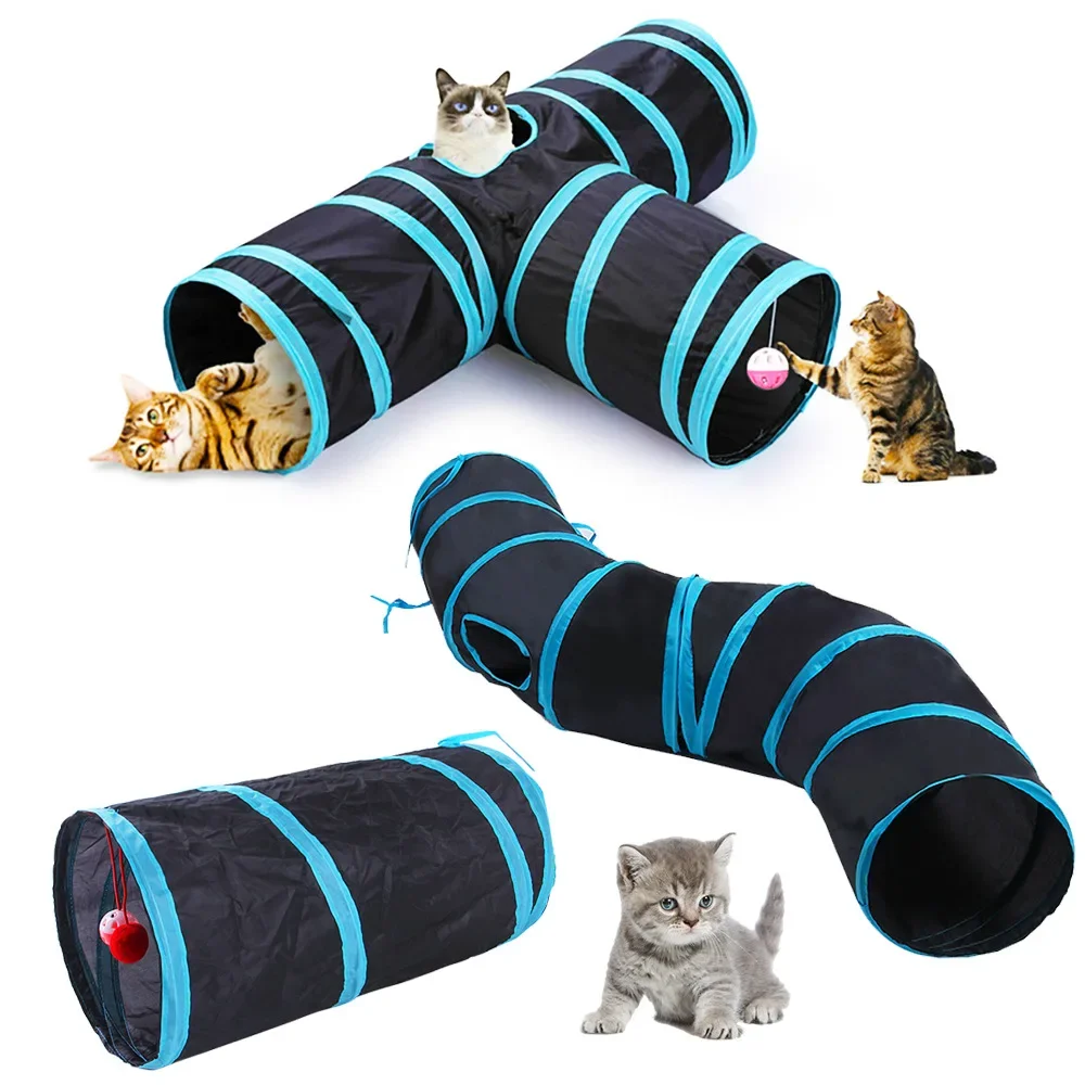 Cat Tunnel Foldable Cat Tunnel Pet Supplies Cat S T Y Pass Play Tunnel Cat Toy Breathable Drill Barrel for Indoor loud