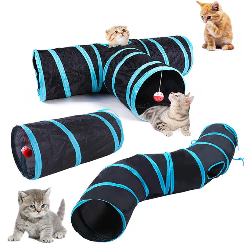 Cat Tunnel Pet Supplies Cat S T Pass Play Tunnel Foldable Cat Tunnel Cat Toy Breathable Drill Barrel for Indoor loud