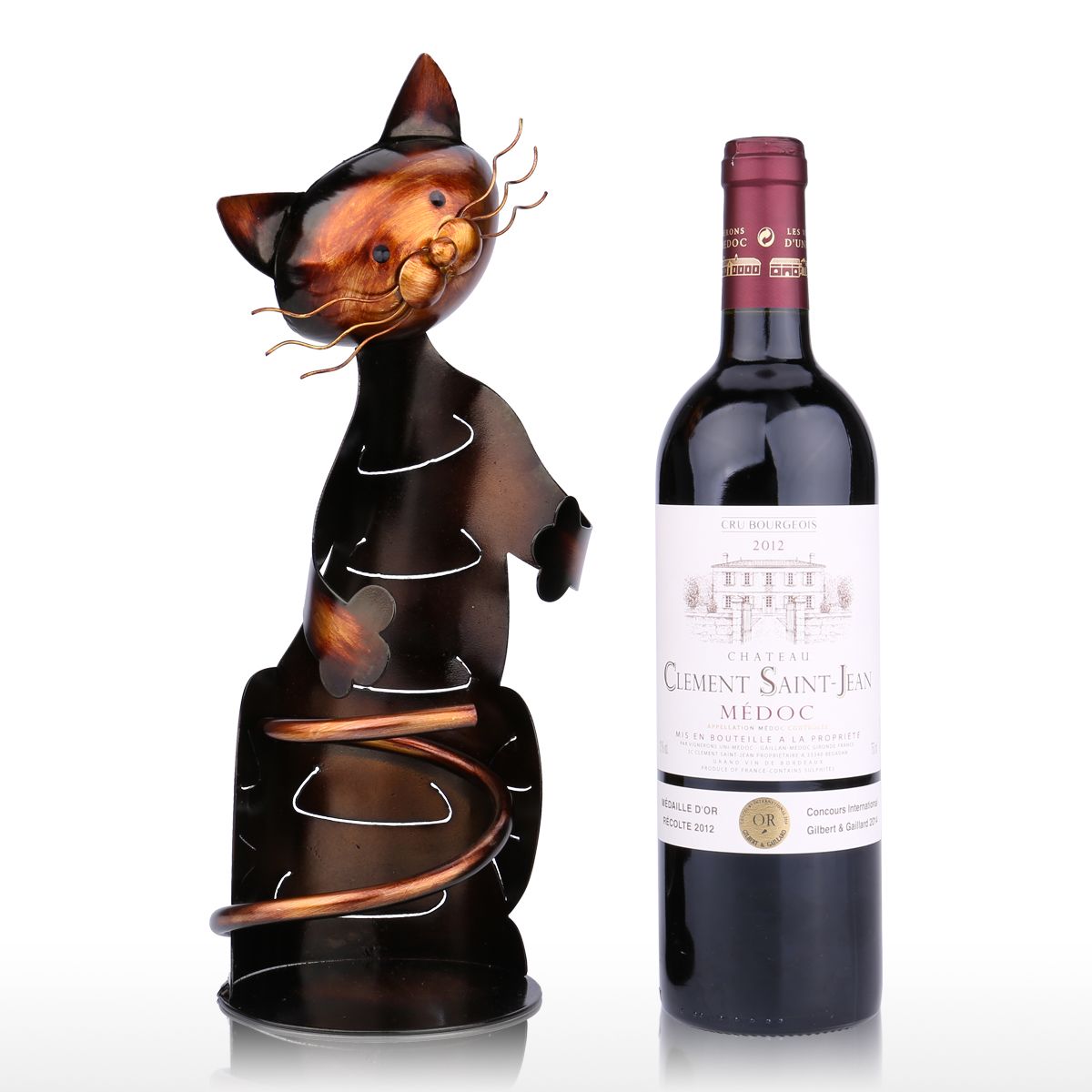 Cat Wine Bottle Holder Decorative Rack