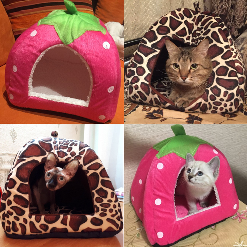 Cave Type Strawberry Dog Bed