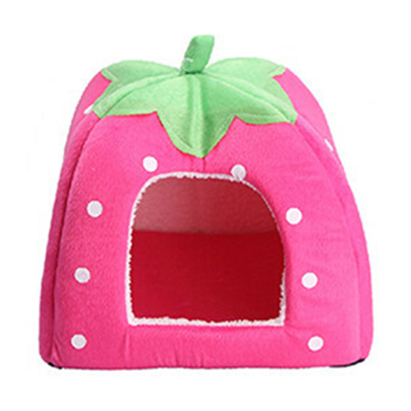 Cave Type Strawberry Dog Bed