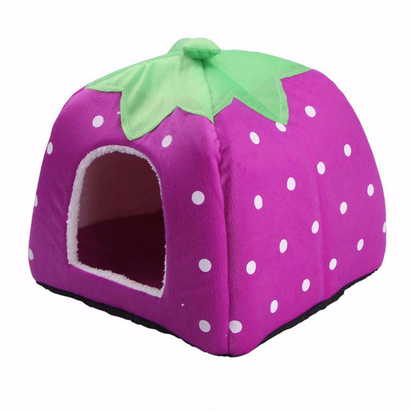 Cave Type Strawberry Dog Bed