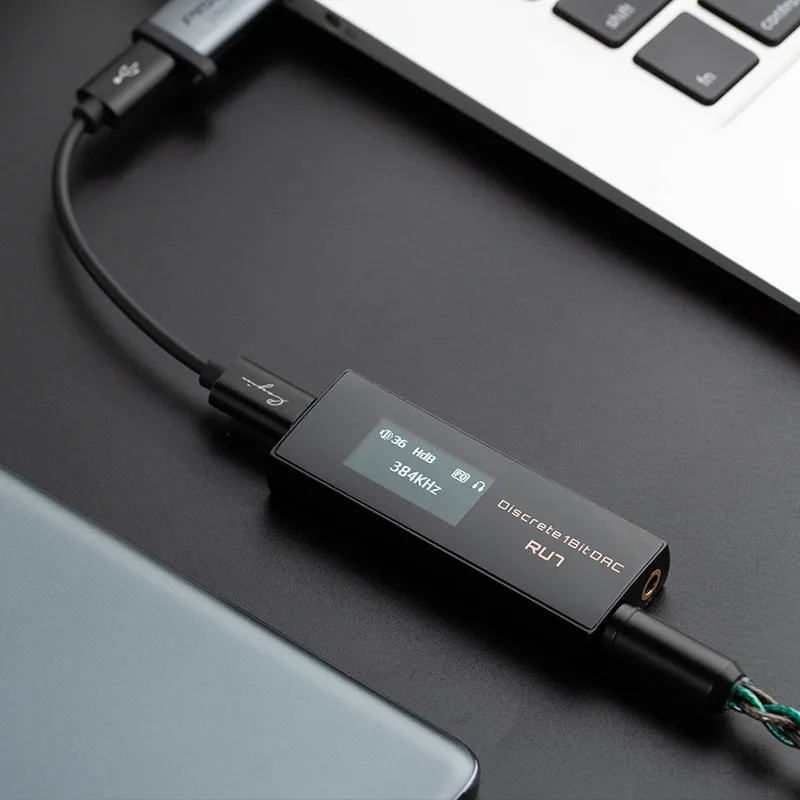 Cayin RU7 Full Balanced Resistor Networks Discrete 1-Bit DAC Dongle Amplifier with Customized Leather Case Cayin RU7 Full Balanced Resistor Networks Discrete 1-Bit DAC Dongle Amplifier with Customized Leather Case
