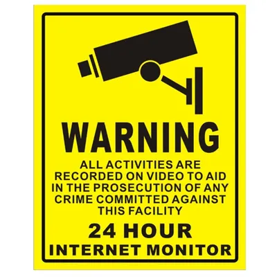 CCTV Sticker Waterproof Decal Sign CCTV Sticker Waterproof Decal Sign