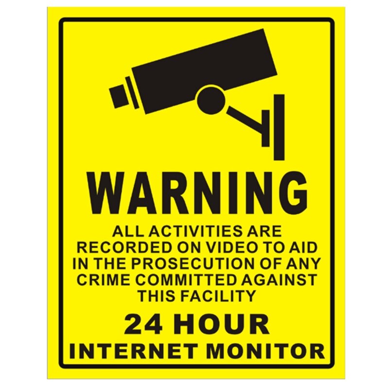 CCTV Sticker Waterproof Decal Sign