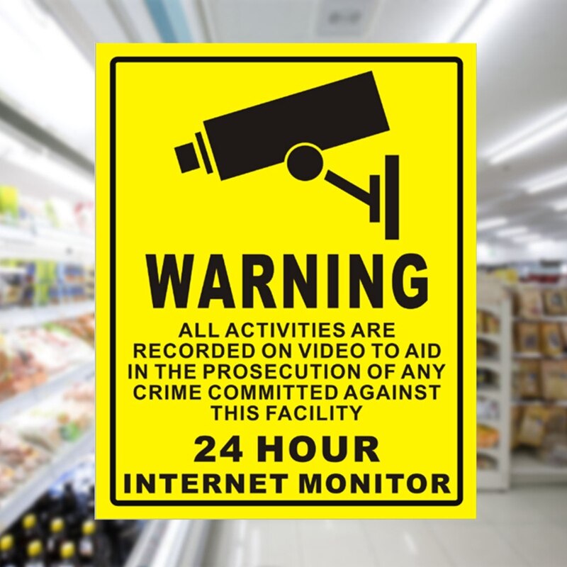 CCTV Sticker Waterproof Decal Sign CCTV Sticker Waterproof Decal Sign