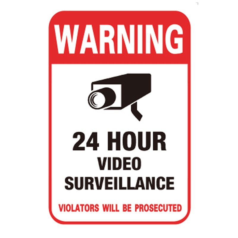 CCTV Stickers Security Warning (10pcs)