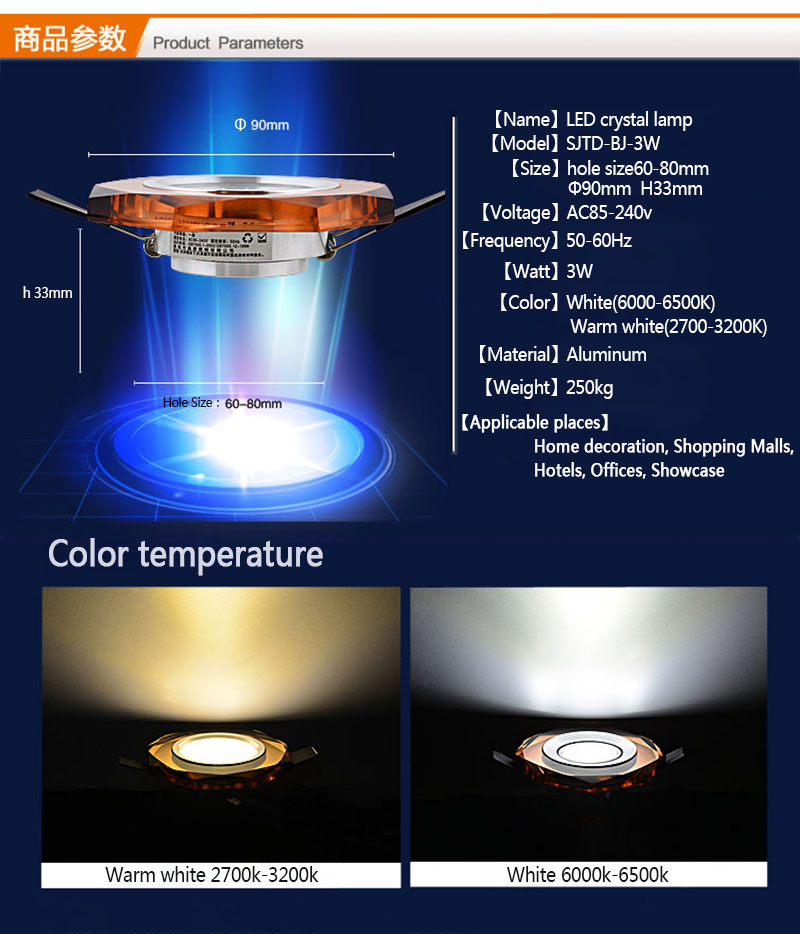Ceiling Crystal Light LED Lamp Ceiling Crystal Light LED Lamp