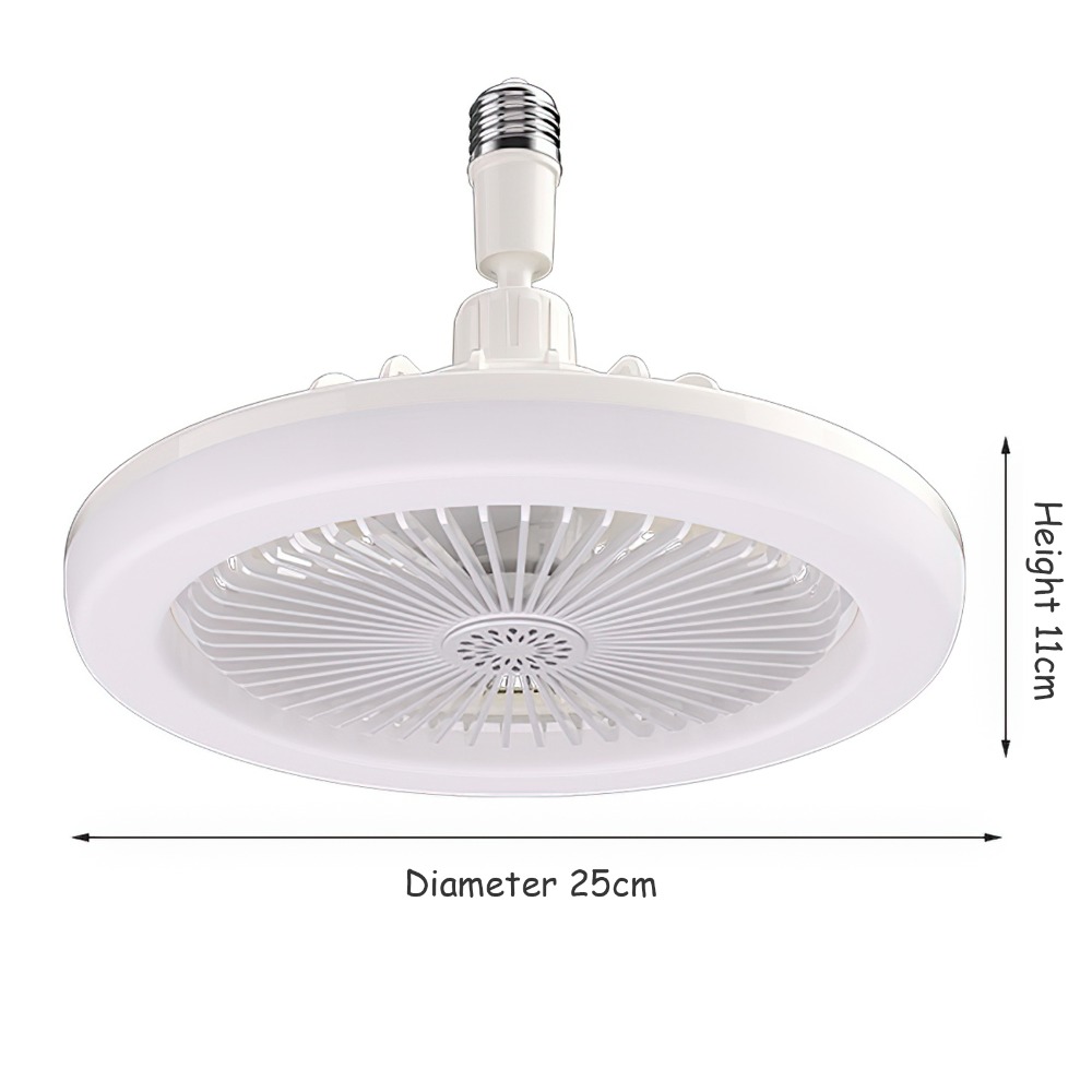 Ceiling Fan With Remote Control and Light LED Lamp Fan E27 Converter Base Smart Silent Ceiling Fan For Bedroom Living