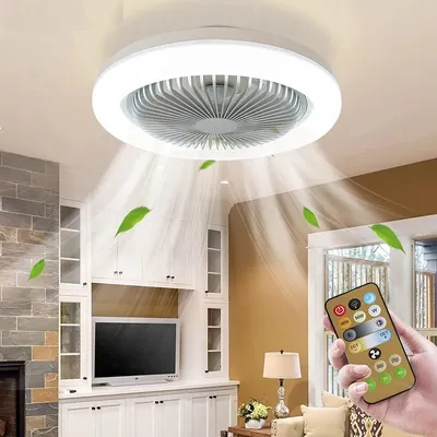 Ceiling Fans With Remote Control and Light 30W LED Lamp Fan Smart Silent Ceiling Fan For Sitting Room Bedroom E27