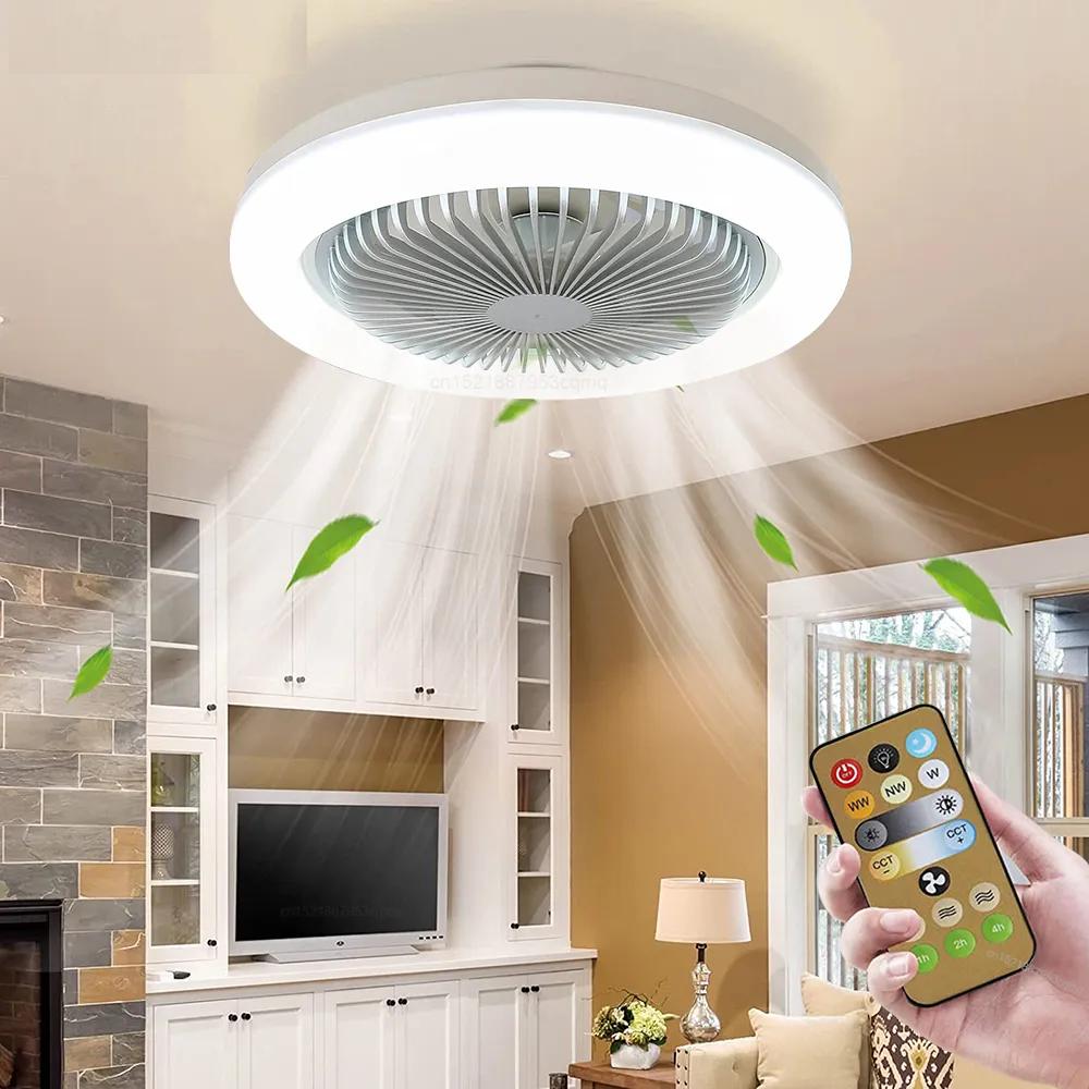 Ceiling Fans With Remote Control and Light 30W LED Lamp Fan Smart Silent Ceiling Fan For Sitting Room Bedroom E27 Ceiling Fans With Remote Control and Light 30W LED Lamp Fan Smart Silent Ceiling Fan For Sitting Room Bedroom E27