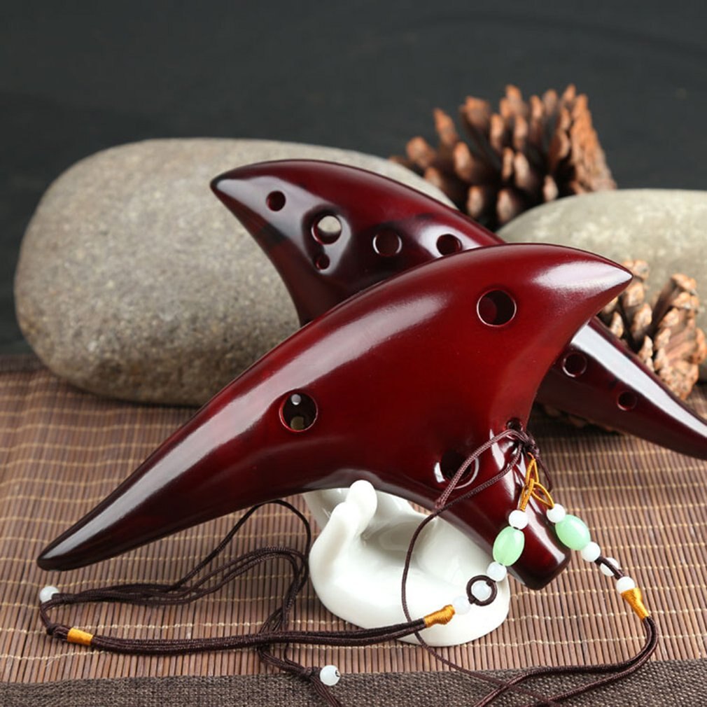 Ceramic 12 Hole Ocarina with Rope Ceramic 12 Hole Ocarina with Rope