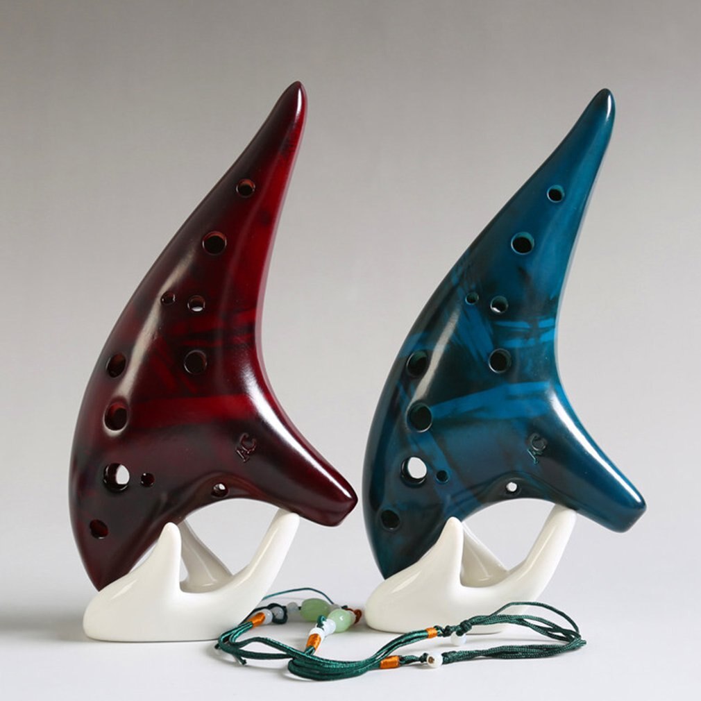 Ceramic 12 Hole Ocarina with Rope Ceramic 12 Hole Ocarina with Rope