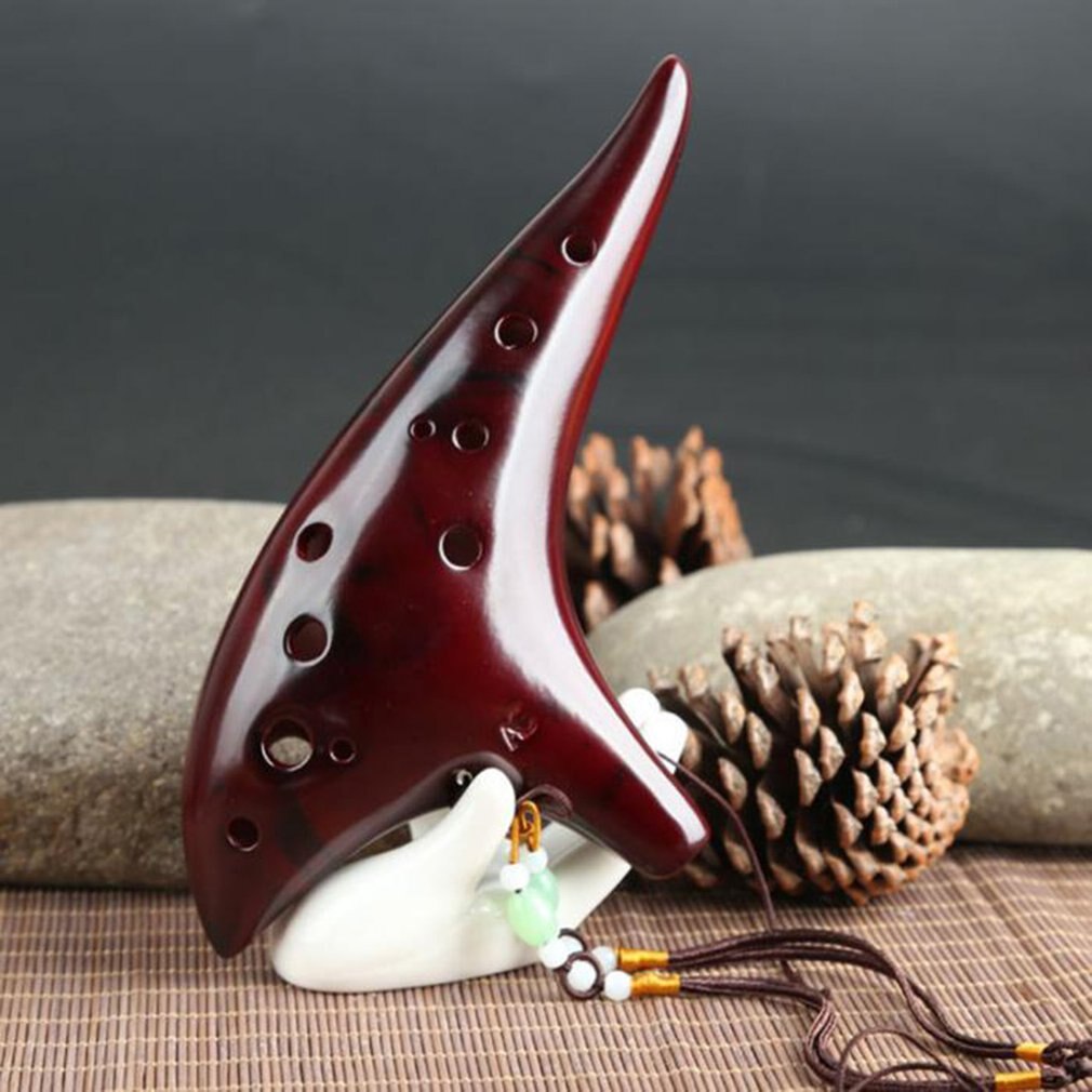 Ceramic 12 Hole Ocarina with Rope Ceramic 12 Hole Ocarina with Rope