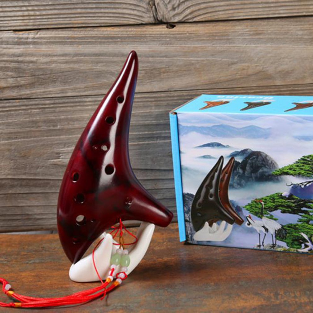 Ceramic 12 Hole Ocarina with Rope Ceramic 12 Hole Ocarina with Rope