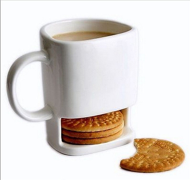 Ceramic 250ml Mug with Biscuit Pocket Ceramic 250ml Mug with Biscuit Pocket