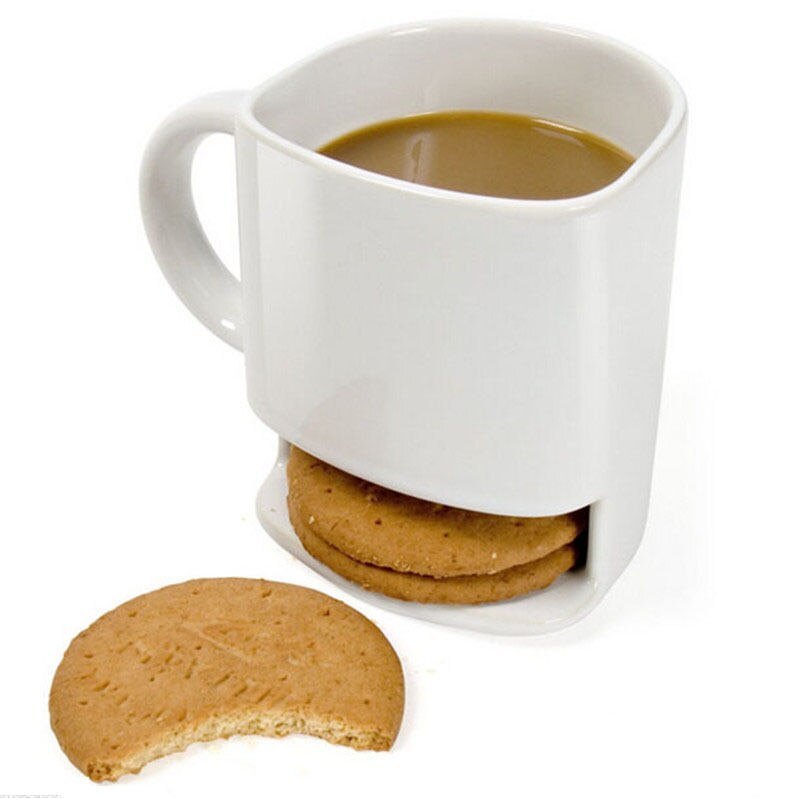 Ceramic 250ml Mug with Biscuit Pocket