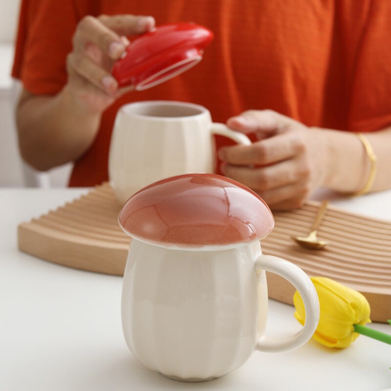 Ceramic 250ml Mushroom Mug with Lid Ceramic 250ml Mushroom Mug with Lid
