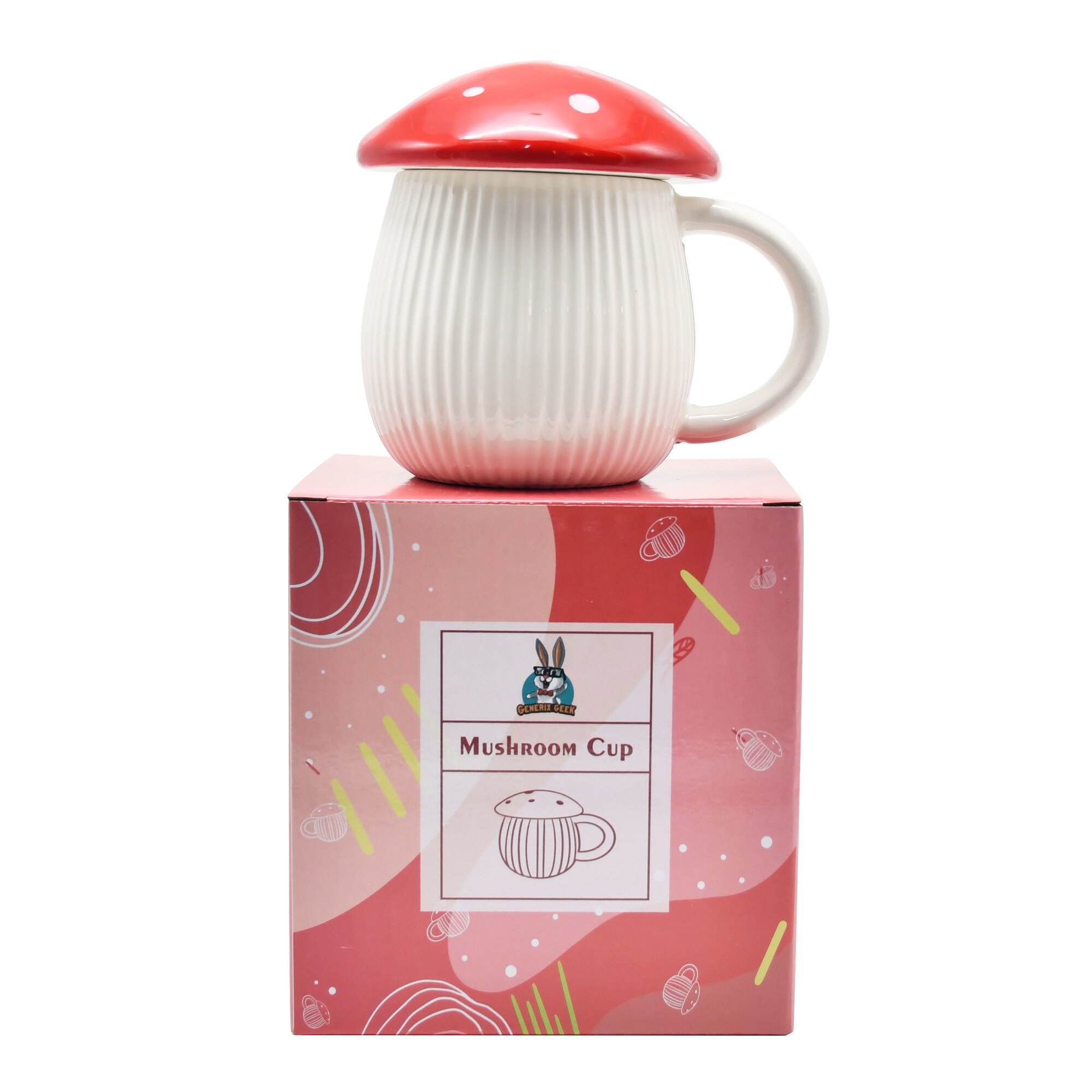 Ceramic 250ml Mushroom Mug with Lid Ceramic 250ml Mushroom Mug with Lid