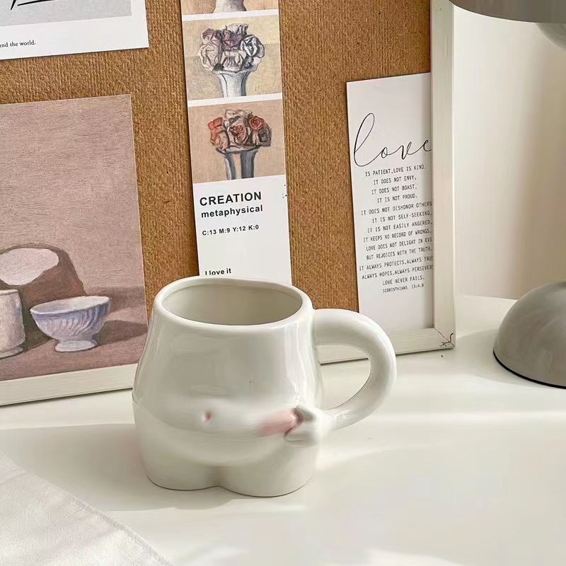 Ceramic 320ml Pinch Belly Mug