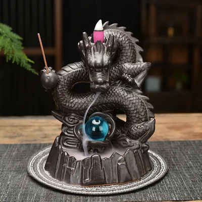 Ceramic Backflow Dragon Incense Holder Ceramic Backflow Dragon Incense Holder
