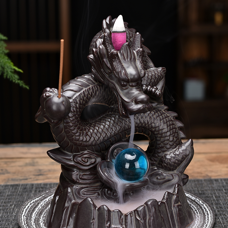 Ceramic Backflow Dragon Incense Holder Ceramic Backflow Dragon Incense Holder