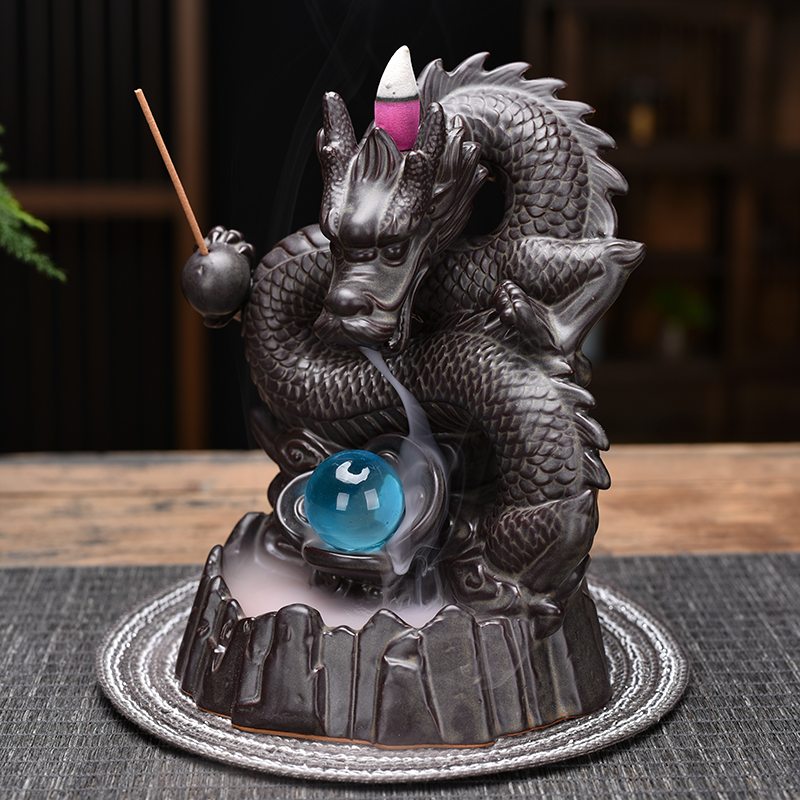 Ceramic Backflow Dragon Incense Holder Ceramic Backflow Dragon Incense Holder