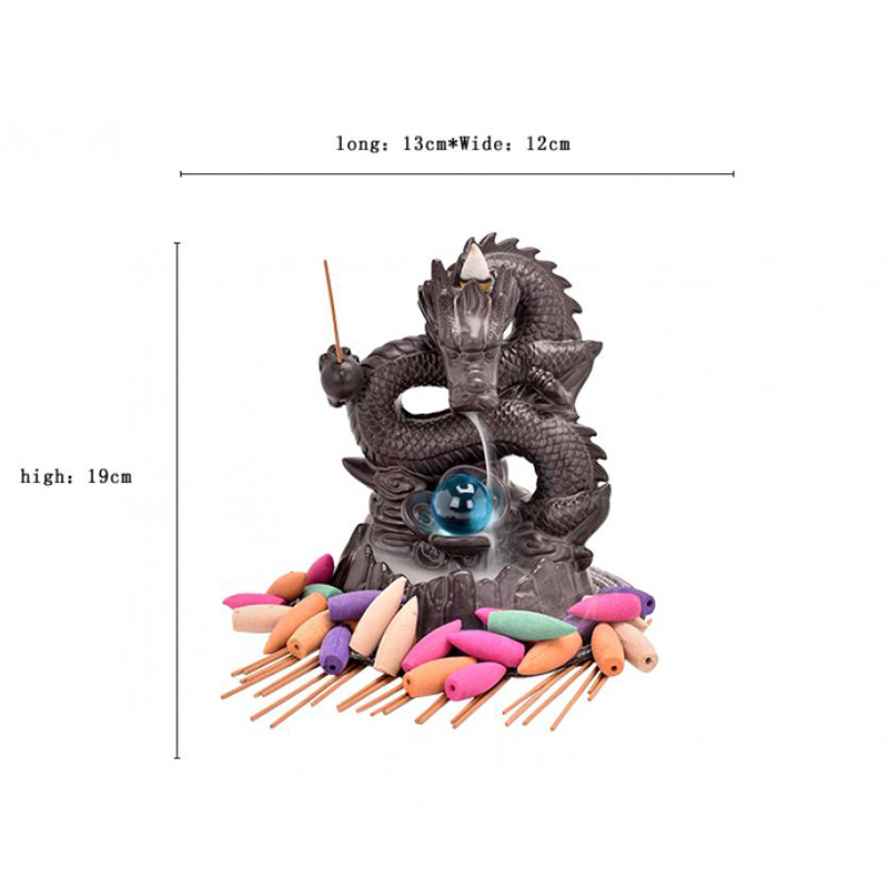 Ceramic Backflow Dragon Incense Holder Ceramic Backflow Dragon Incense Holder