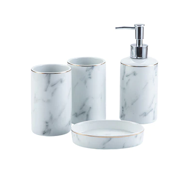Ceramic Bathroom Accessories Set (4pcs) Ceramic Bathroom Accessories Set (4pcs)