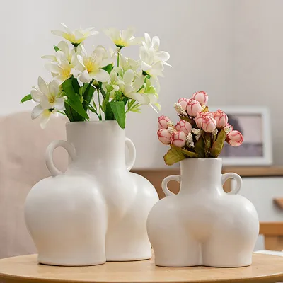 Ceramic Booty Vase with Handles