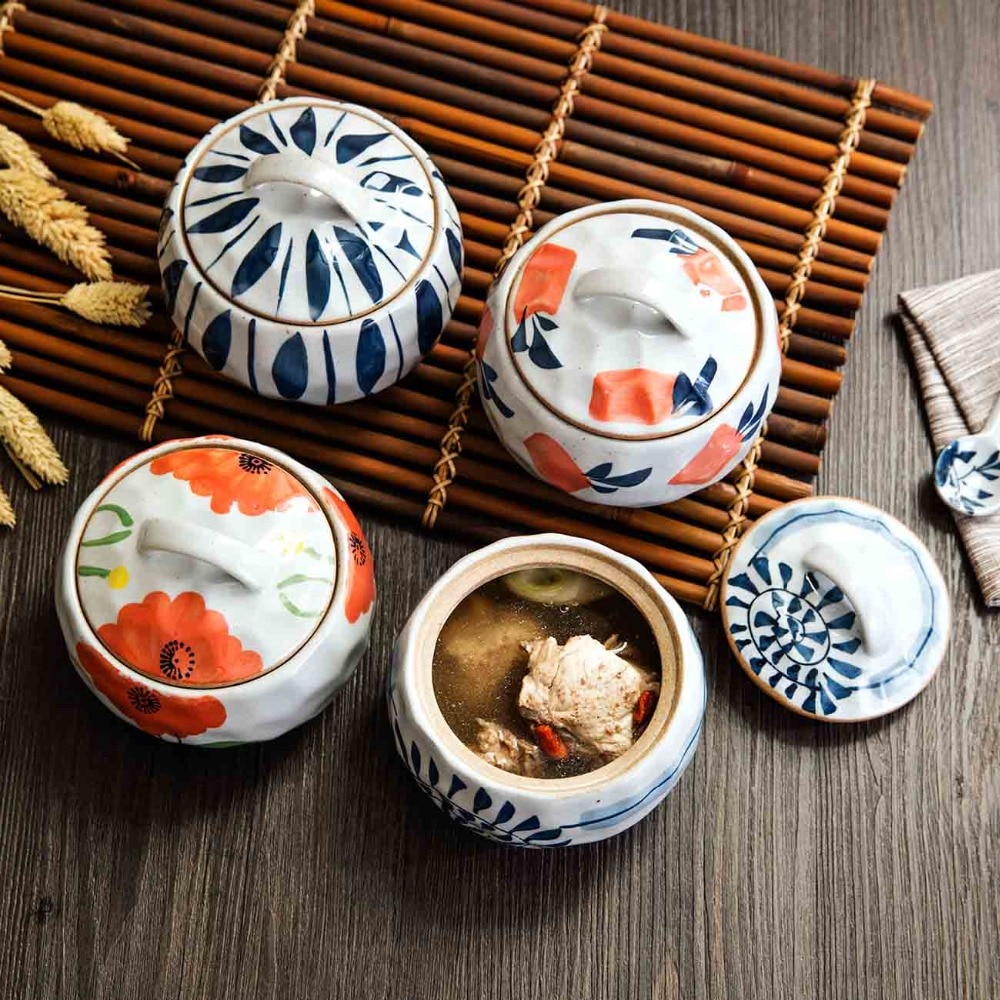 Ceramic Bowl with Lid Elegant Serving Bowl